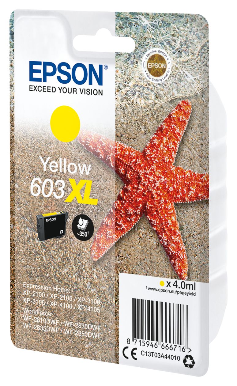 603XL C13T03A44010 originale Druckerpatronen Gelb 4 ml 