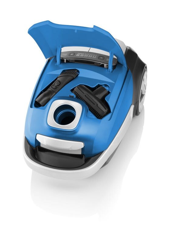 Adagio Bodenstaubsauger mit Staubbeutel 800 W HEPA (Schwarz, Blau, Silber) 