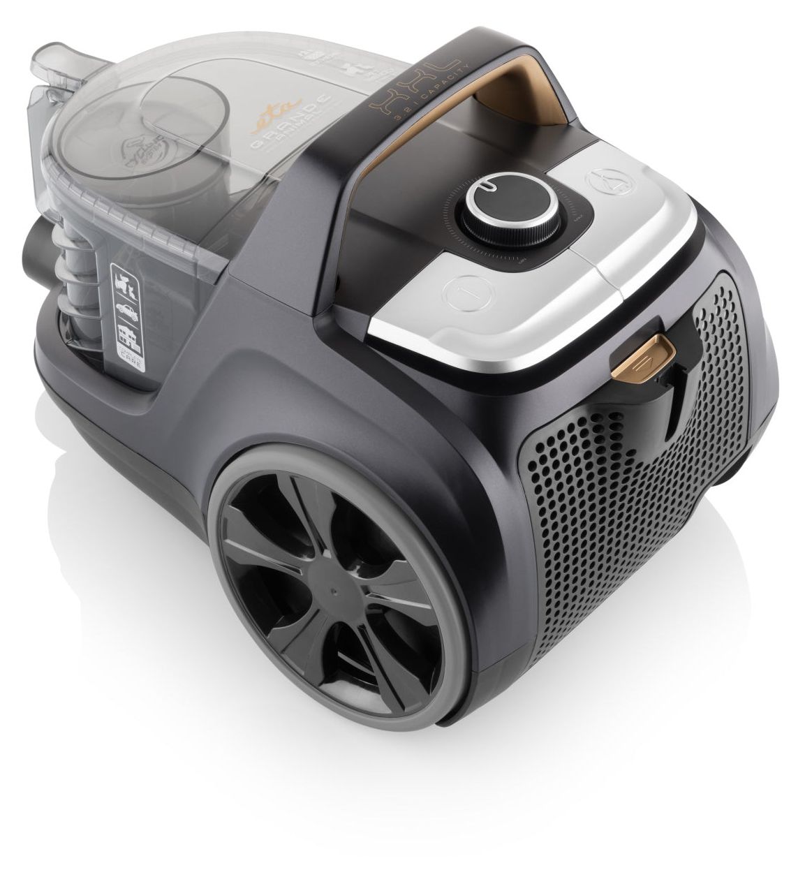 Grande Animal Bodenstaubsauger Beutellos 850 W HEPA (Schwarz, Gold, Silber) 