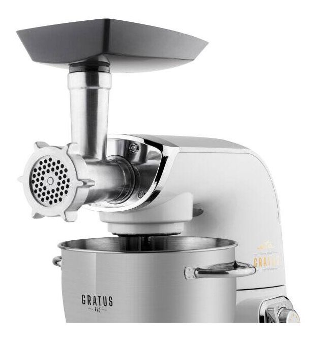Gratus Evo Max 1500 W Küchenmaschine 5,5 l  (Grau, Edelstahl) 