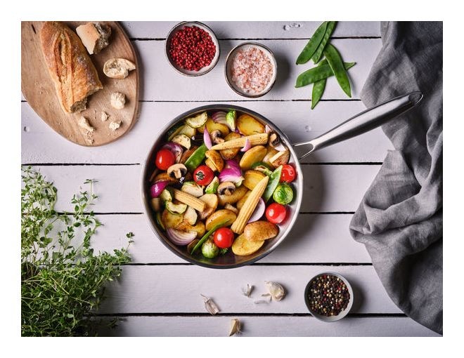 Honeycomb Allzweckpfanne 24 cm mit Wabenstrucktur spezieller Antihaft-Oberfläche sehr kratzfest 