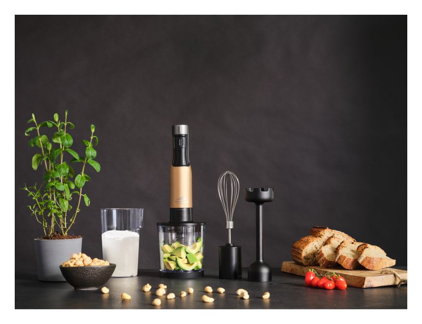 Mano Stabmixer 1000 W 9 Stufen  (Schwarz, Gold) 