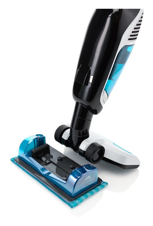 Moneto Aqua Plus Handstaubsauger Beutellos bis 50 min Laufzeit 18 V HEPA (Schwarz, Blau, Transparent, Weiß) 