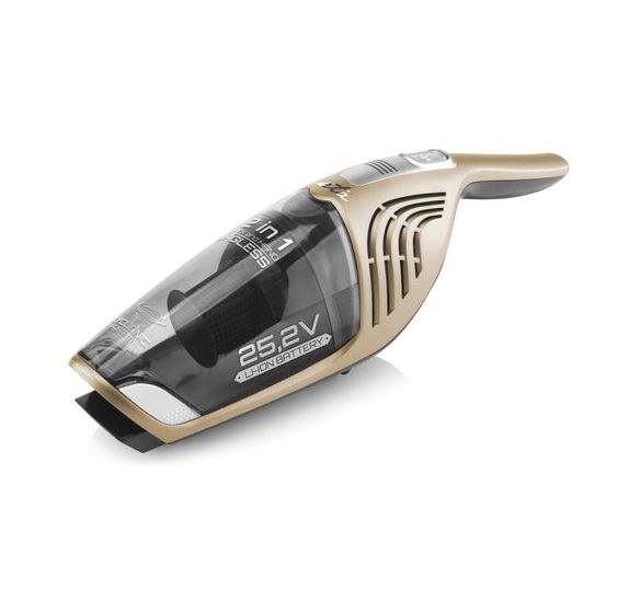 Moneto II Handstaubsauger mit Staubbeutel bis 50 min Laufzeit 25,2 V Zyklonal  (Gold) 