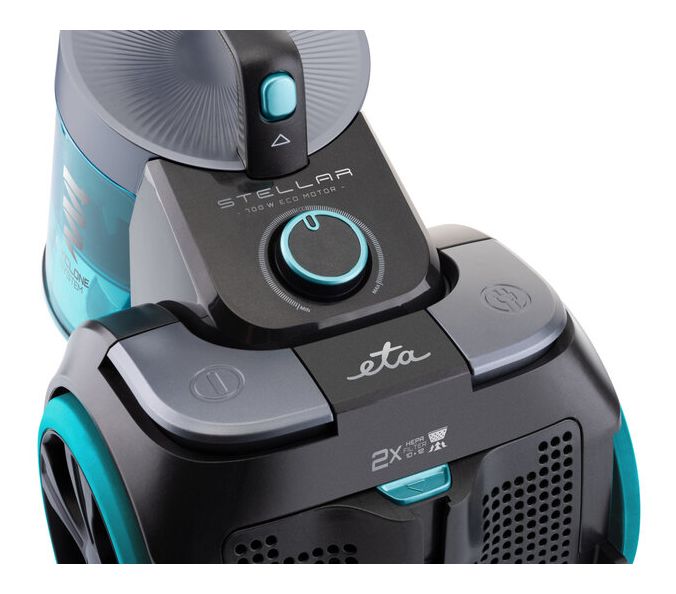 Stellar Bodenstaubsauger Beutellos 700 W HEPA  (Schwarz, Blau) 