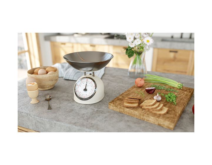 Storio Mechanische Küchenwaage bis 5 kg Genauigkeit 25 g  (Beige) 