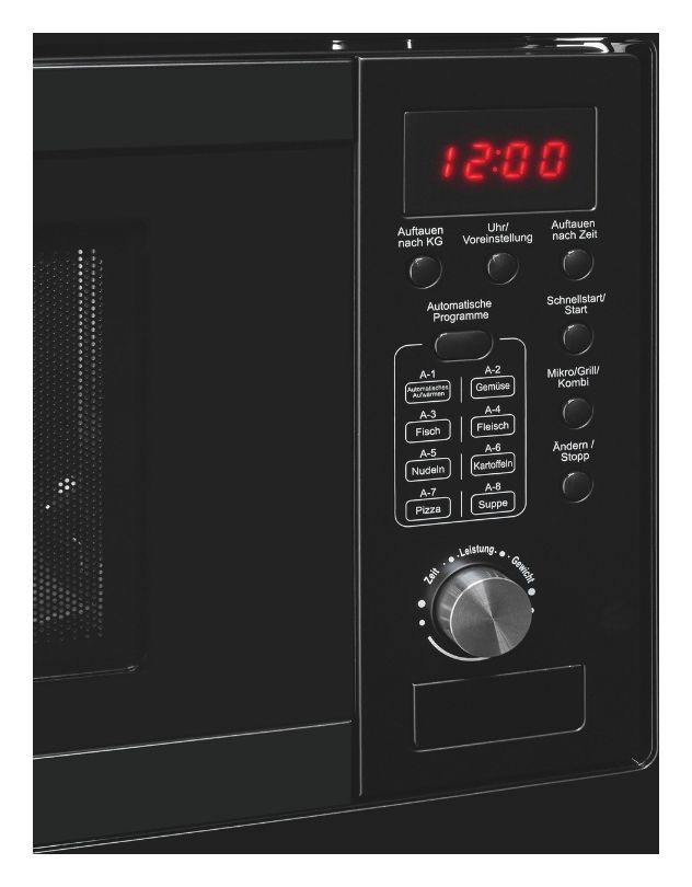 EMW20.1G Einbau-Mikrowelle 800 W Größe: klein 5 Stufen Grill (Schwarz) 