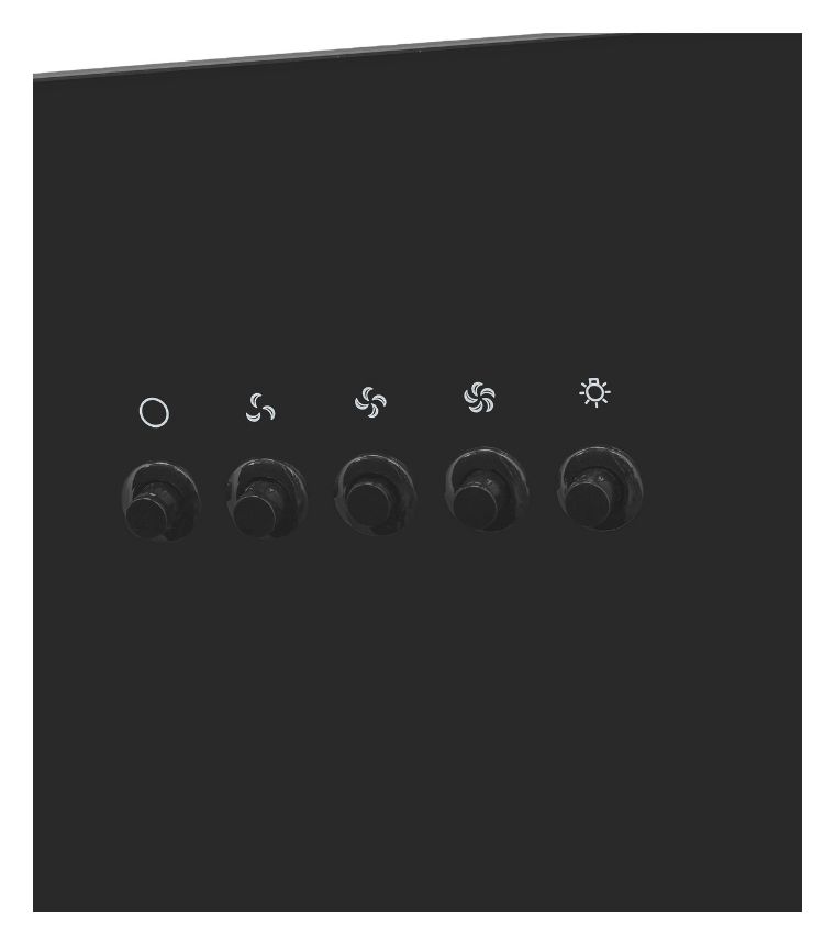 KFD60-020 Umluft Dunstabzugshaube/Esse Wand 60 cm (Schwarz) 