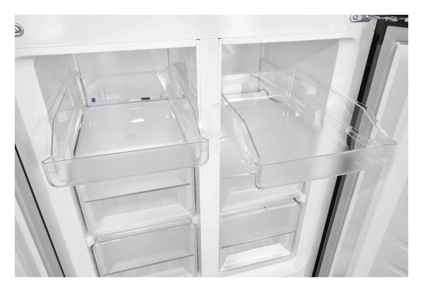 MD425-150-040C Side-by-Side Kühl-/ Gefrierkombination 271 l / 150 l 182 kWh NoFrost 1800 mm x 795 mm  (Schwarz, Edelstahl) 