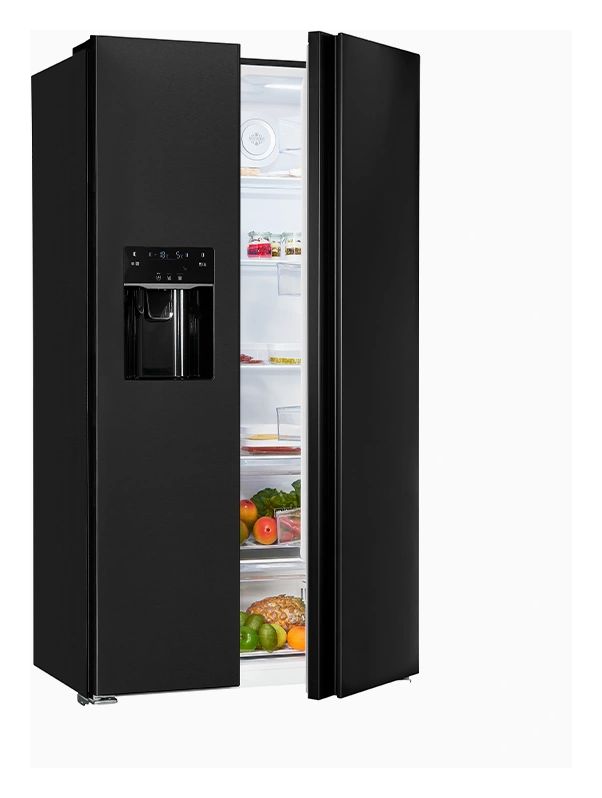 SBS520-CF-040E Side-by-Side Kühl-/ Gefrierkombination 344 l / 169 l 306 kWh NoFrost 1775 mm x 910 mm  (Schwarz) 
