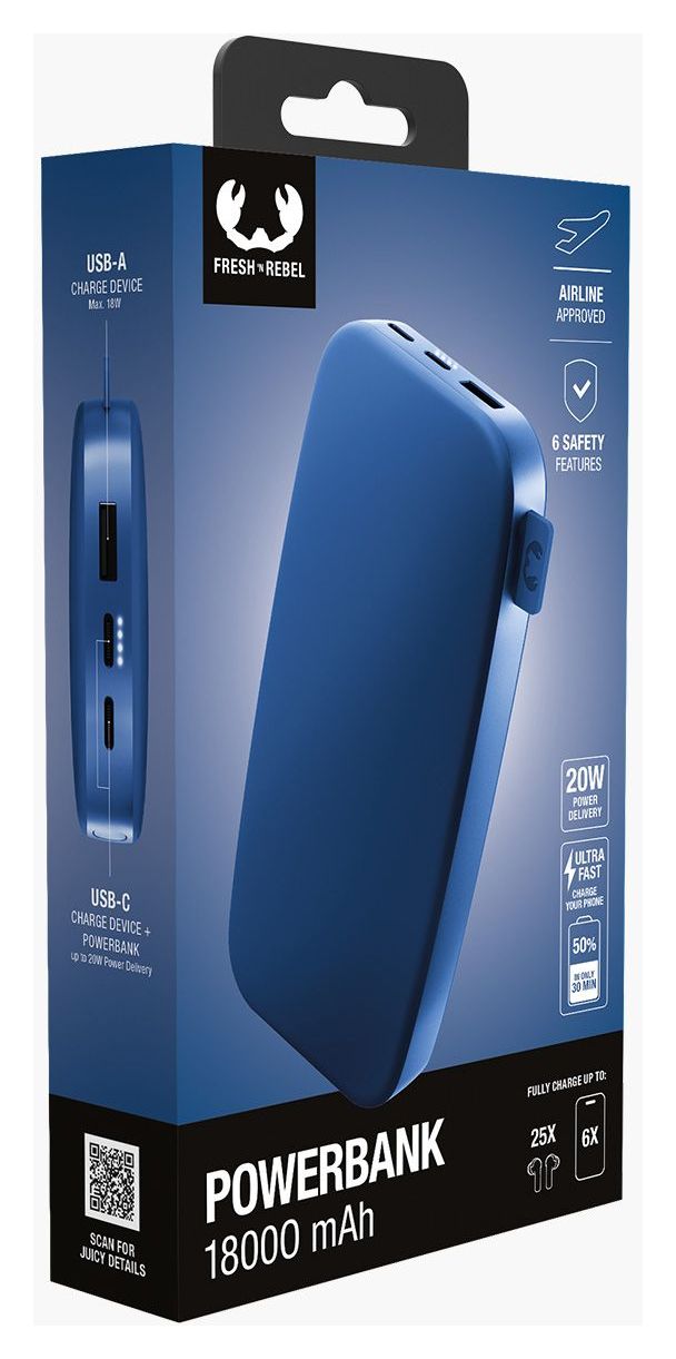 2PB18100 18000 mAh Powerbank USB Typ-C  (True Blue) 