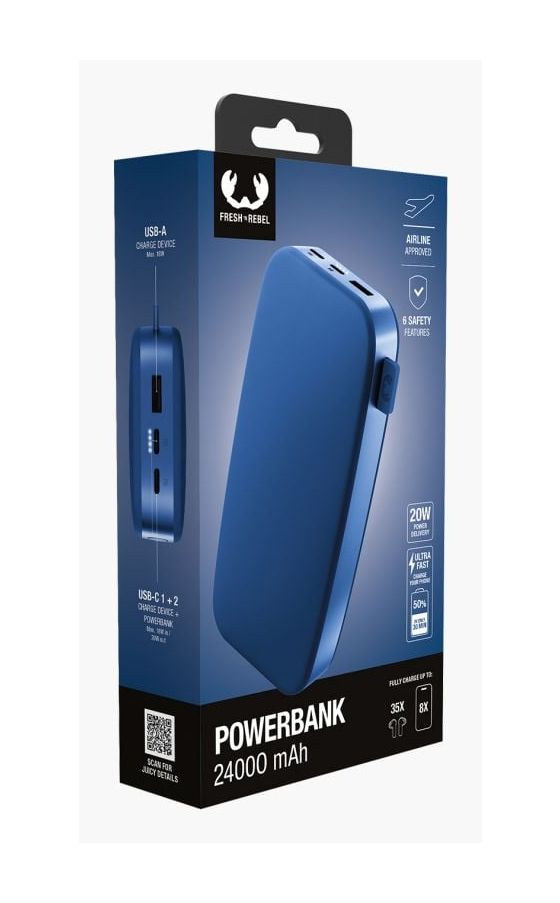 2PB24100 24000 mAh Powerbank USB Typ-C  (True Blue) 
