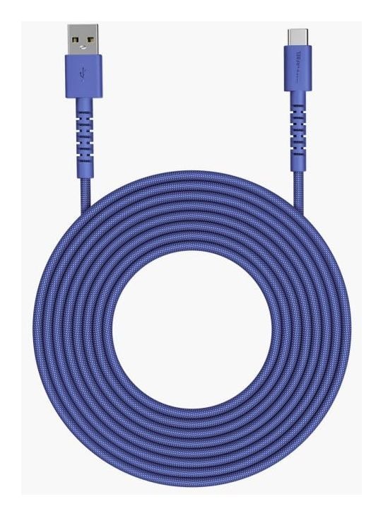 FlexWave Stecker Rundkabel USB A auf USB C bis 18 W 2 m  (True Blue) 