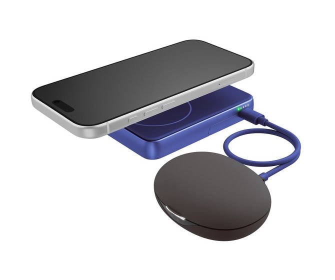 Magnetic Wireless 10000 mAh Powerbank USB Typ-C Kabelloses Laden  (True Blue) 