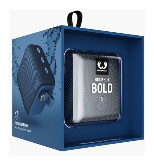 Fresh \'n Rebel Rockbox Bold S Bluetooth Lautsprecher Wasserdicht IPX7  (Blau) von expert Technomarkt