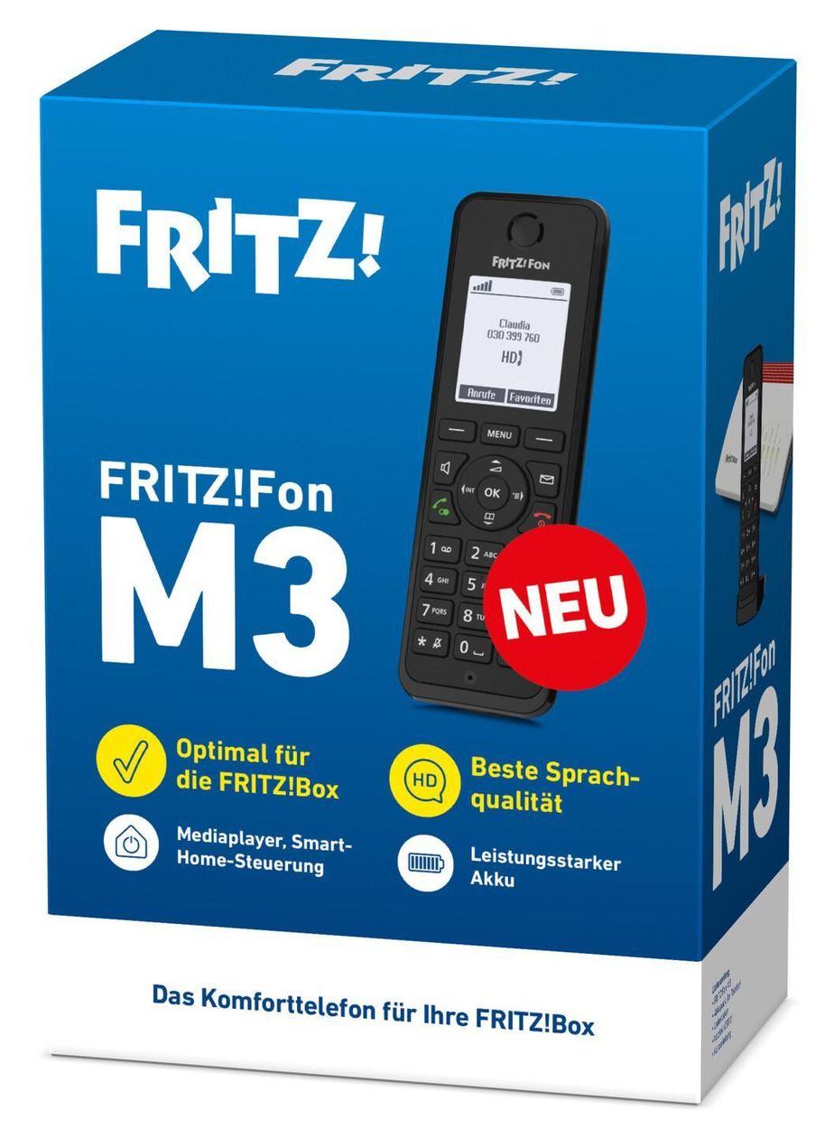 Fritz!Fon M3 DECT-Telefon  (Schwarz) 