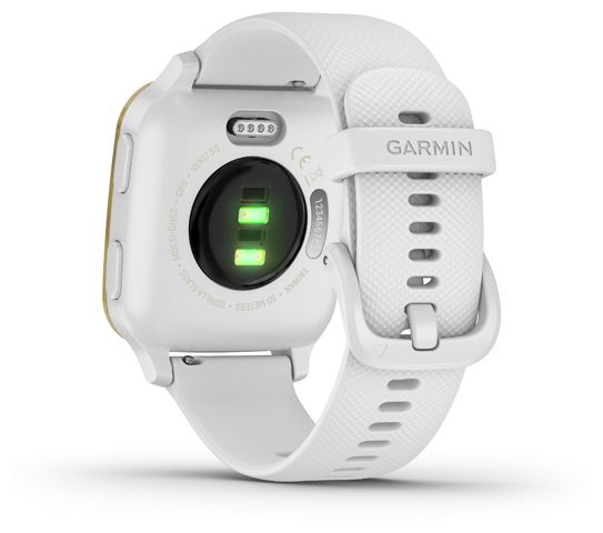 Venu SQ Digital 40 mm Smartwatch Quadratisch 144 h (Gold, Weiß) 