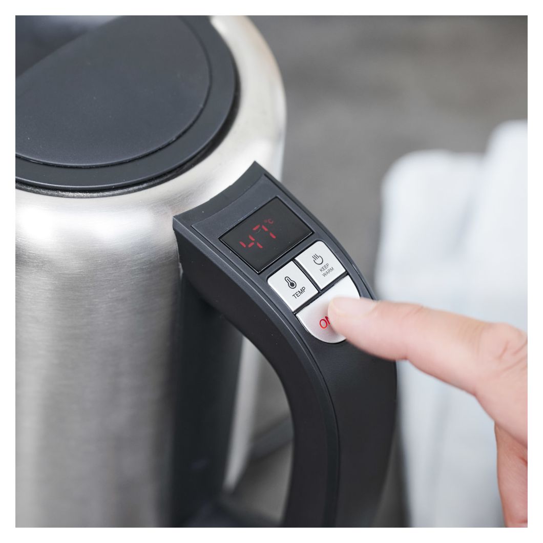 42435 Design 1,0 l Wasserkocher 2200 W  (Schwarz, Edelstahl) 