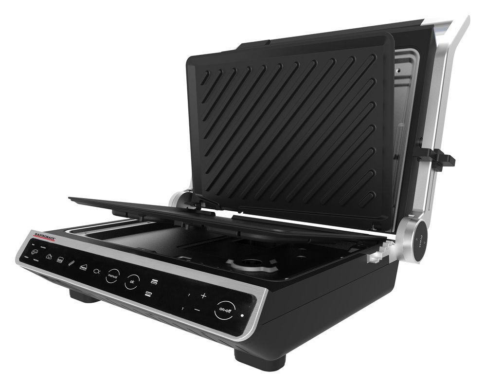 42542 Design BBQ Advanced Smart Kontaktgrill 2100 W mit 250 x 280 mm Fläche  (Schwarz, Edelstahl) 
