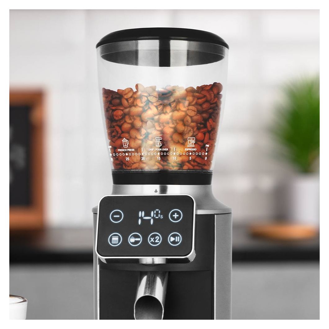 42644 Pro Touch 30 Kaffeemühle für 300 g 150 W (Schwarz, Transparent) 