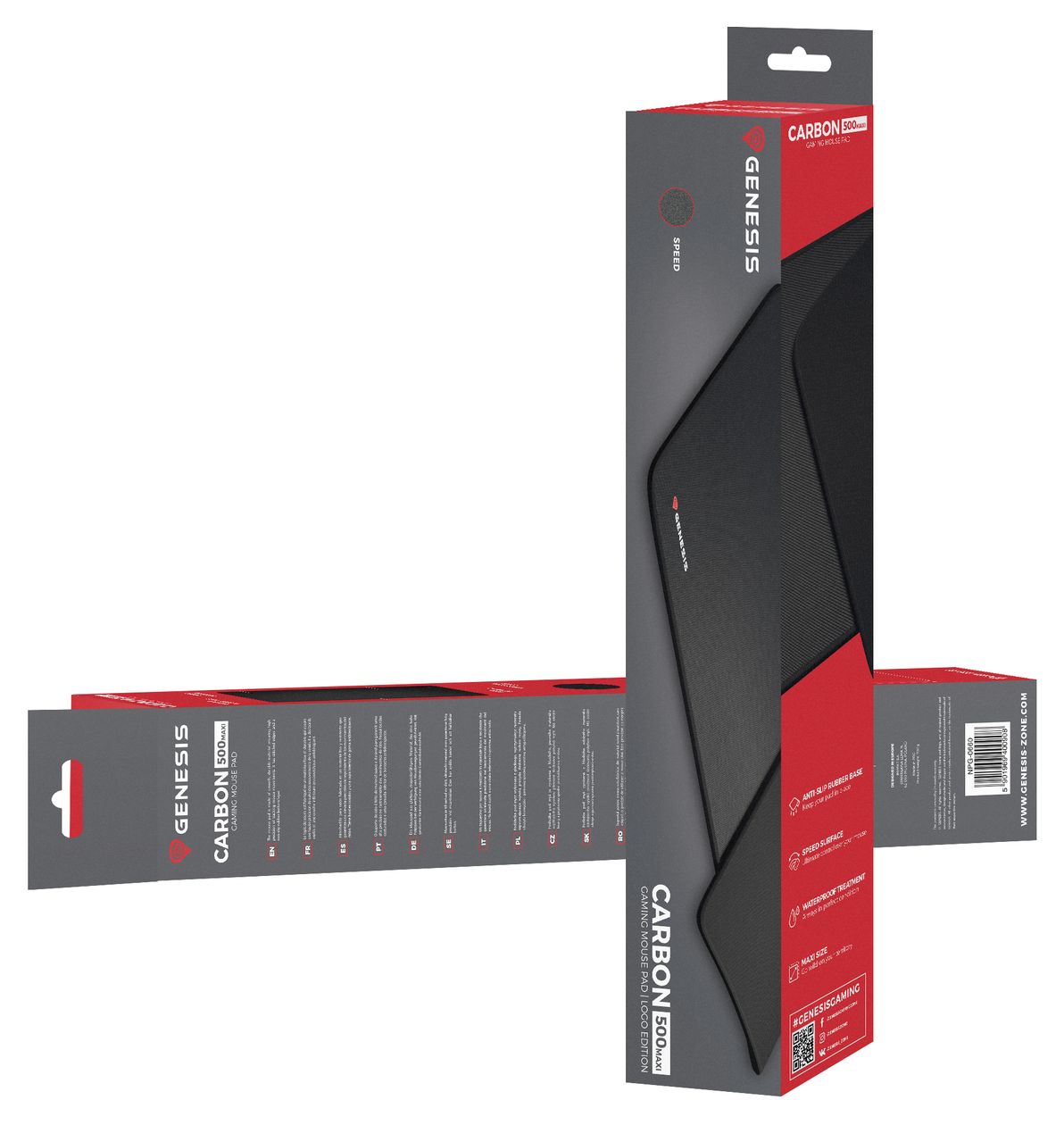 Carbon 500 Maxi Universal Mauspad  (Schwarz) 