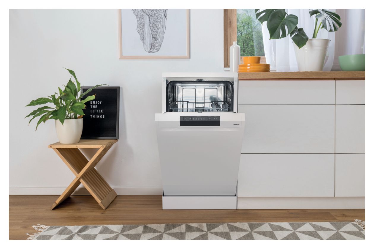 GS520E15W Kompakt Geschirrspüler freistehend Leise 9 Maßgedecke aquaStop Funktion 