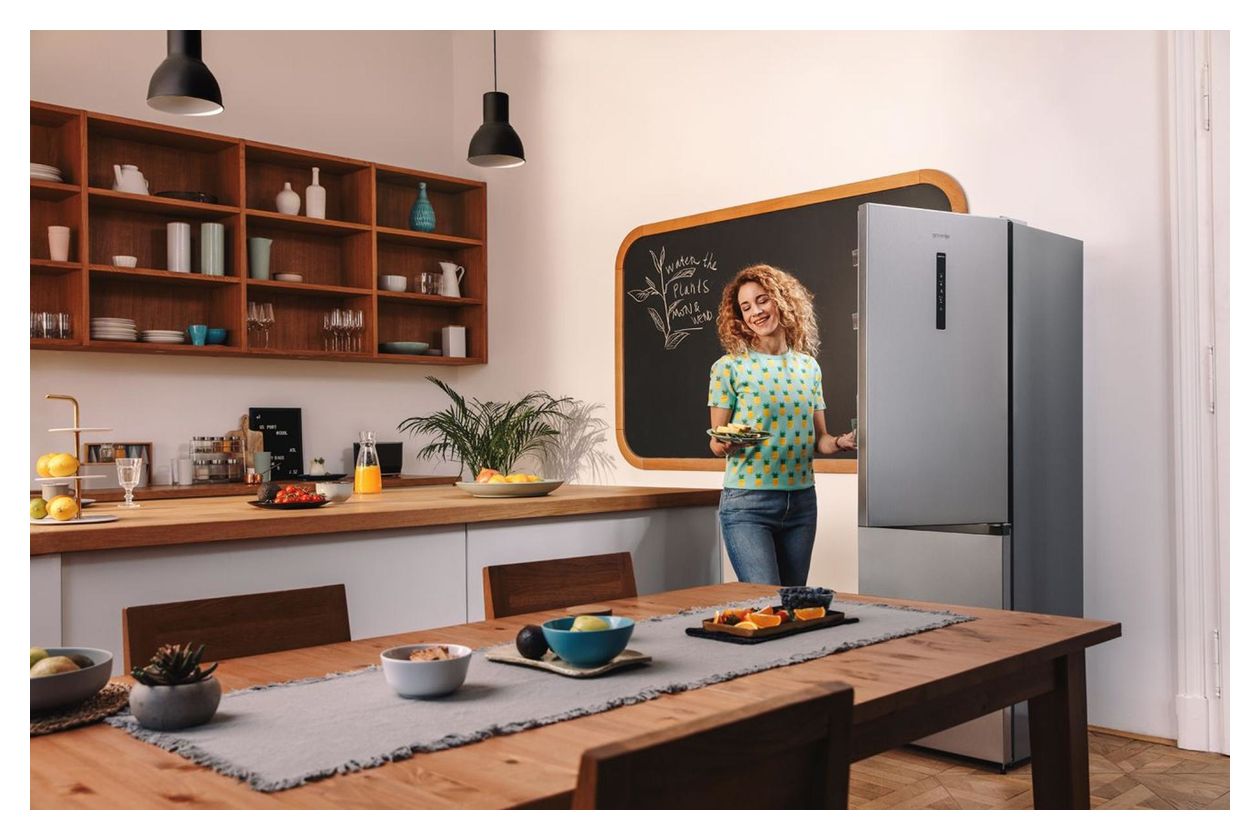 NRK619CAXL4 304 l / 97 l Kühl-Gefrierkombi freistehend NoFrost 155 kWh Jahr  (Grau) 