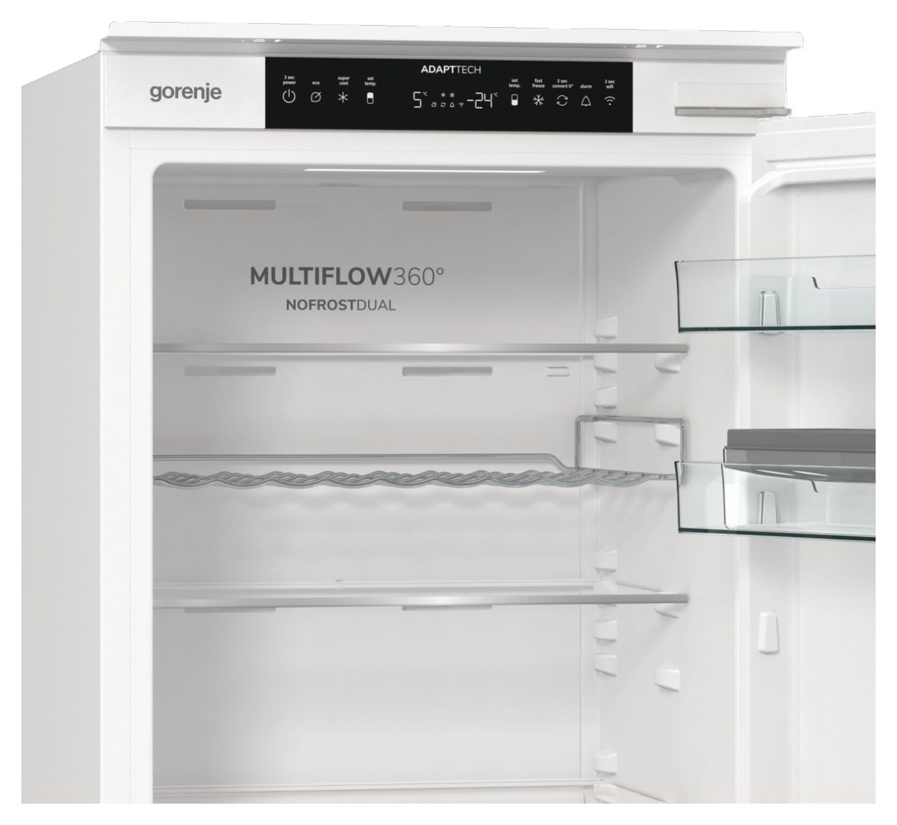 NRKI517D61WF 176 l / 76 l Einbau Kühl-/Gefrierkombination 188 kWh NoFrost 