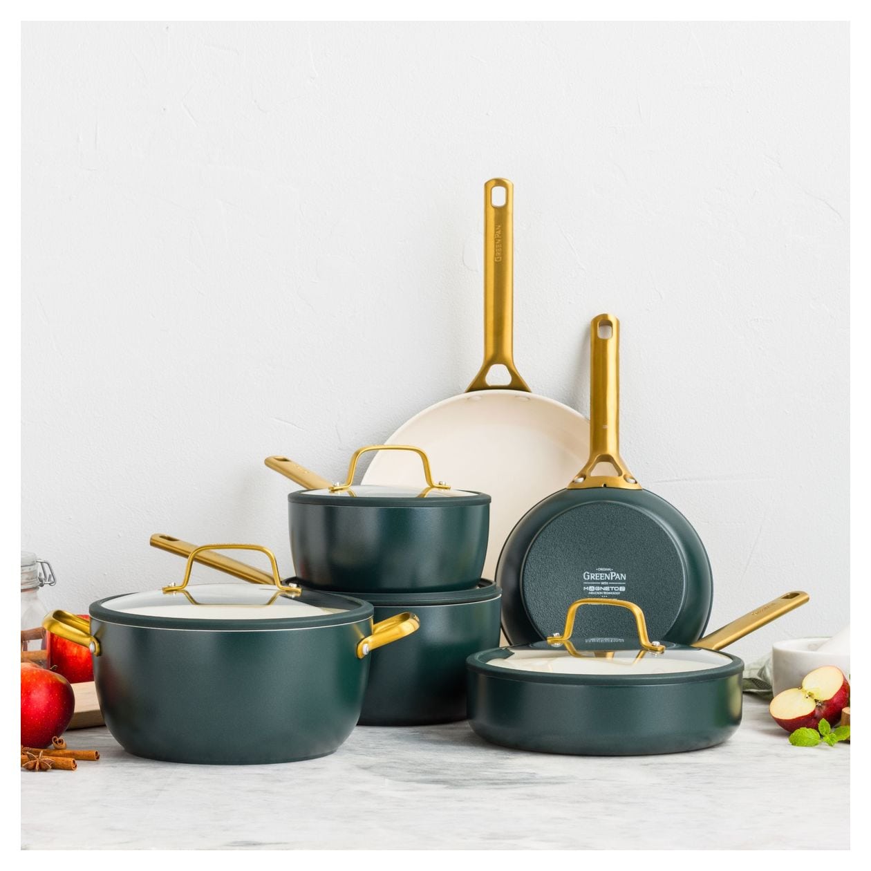 Padova Reserve Bratpfanne 2-er Set 20+26cm   (Grün) 