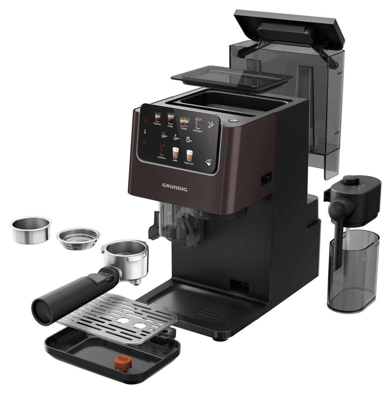 KSM8530 Siebträger Kaffeemaschine 20 bar 1688 W  (Schwarz, Braun) 