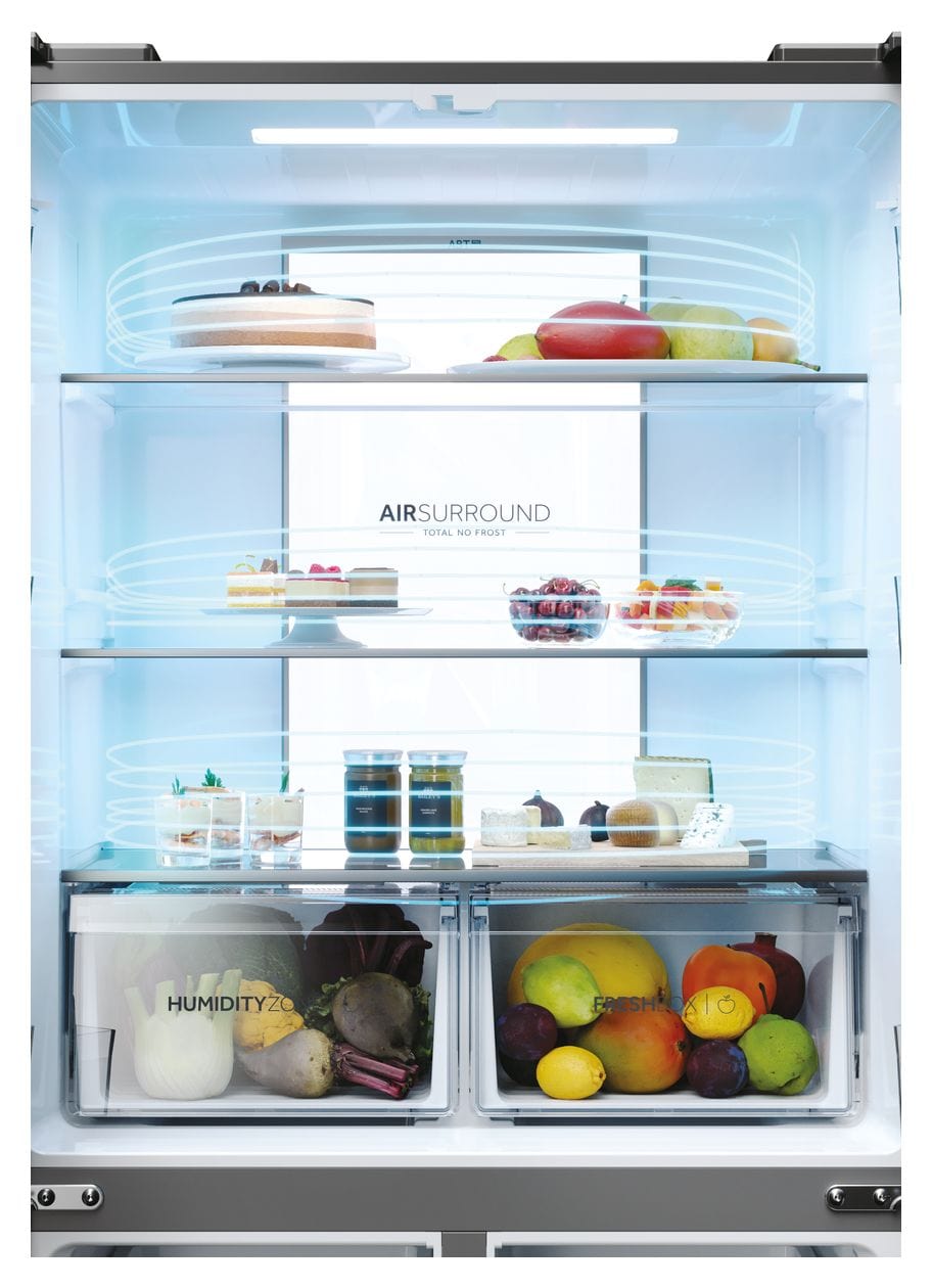 HCR7818DWPT Side-by-Side Kühl-/ Gefrierkombination 307 l / 156 l 232 kWh NoFrost 1815 mm x 833 mm  (Schwarz) 