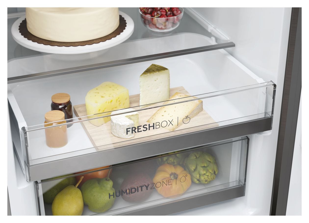 HDW3618DNPB 222 l / 119 l Kühl-Gefrierkombi freistehend NoFrost 204 kWh Jahr  (Schwarz) 