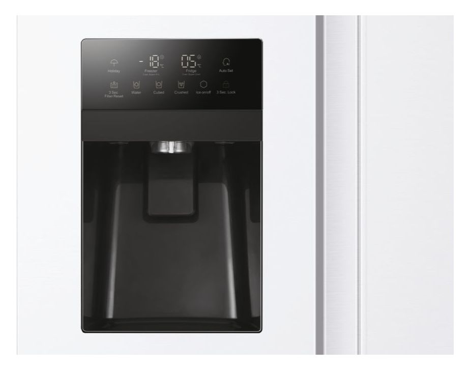 HSR3918FIPW Side-by-Side Kühl-/ Gefrierkombination 337 l / 178 l 393 kWh NoFrost 1775 mm x 908 mm  (Weiß) 