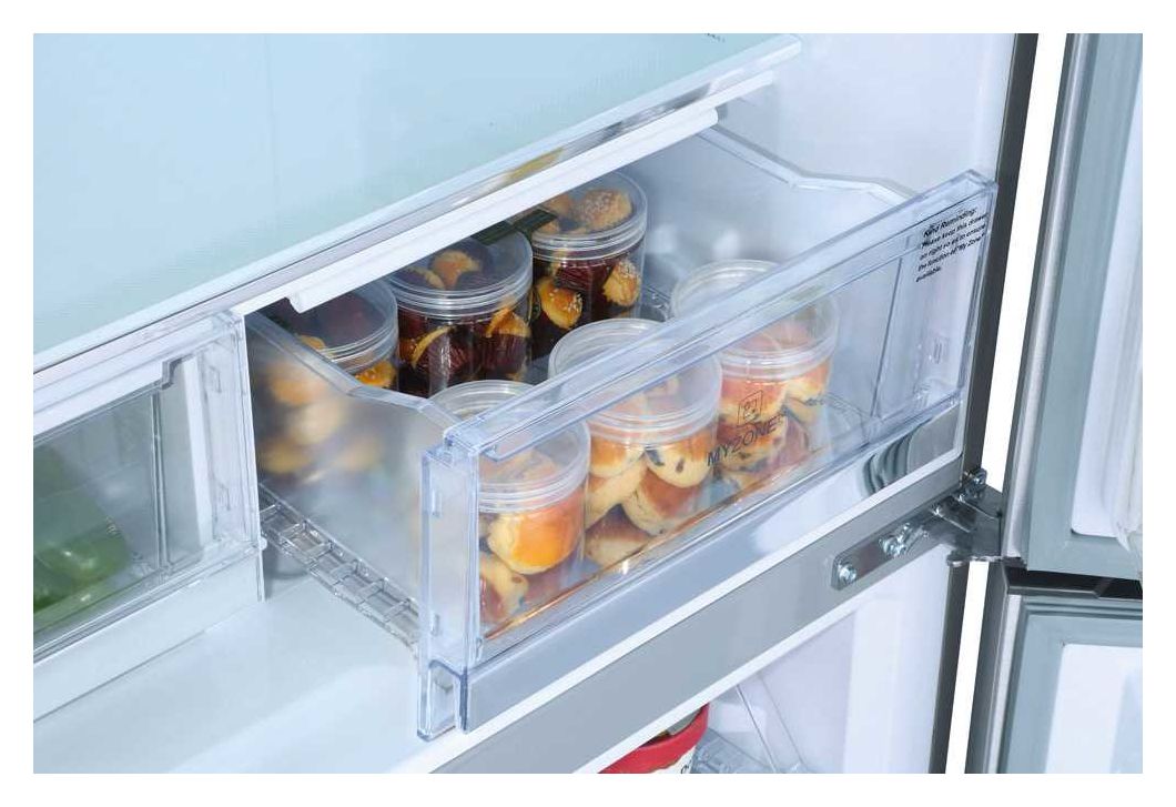 HTF-452DM7 Side-by-Side Kühl-/ Gefrierkombination 314 l / 154 l 315 kWh NoFrost 1900 mm x 833 mm  (Edelstahl) 