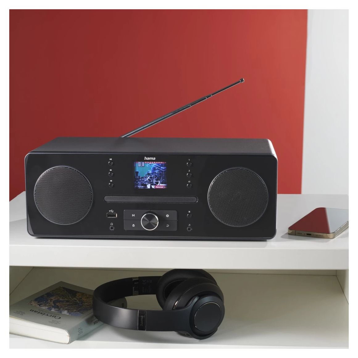 054254 DR1560CBT Bluetooth DAB, DAB+, FM Radio Persönlich  (Schwarz, Grau) 