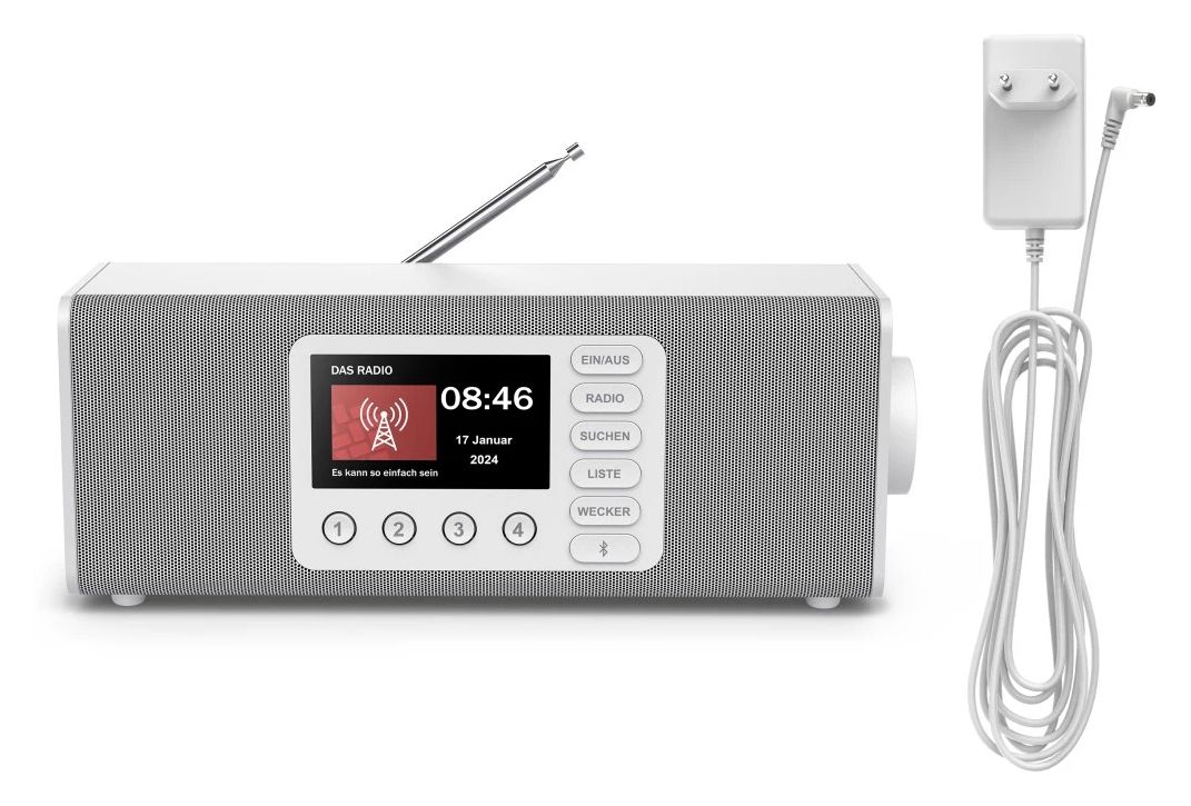 054263 DR2002 Bluetooth DAB, DAB+, FM Radio Persönlich  (Weiß) 