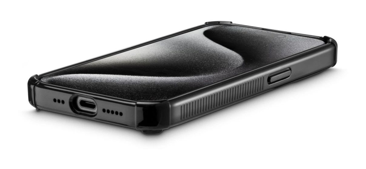 136844 Extreme Protect Cover für Apple iPhone 15 Pro  (Schwarz) 