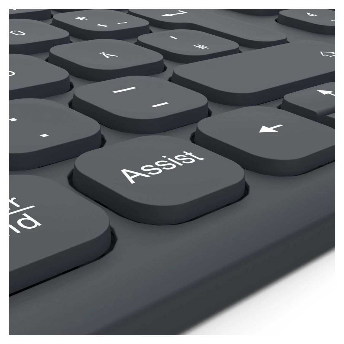 173006 WKM-300 Büro Tastatur RF Wireless + Bluetooth 2.4 GHz  (Schwarz) 