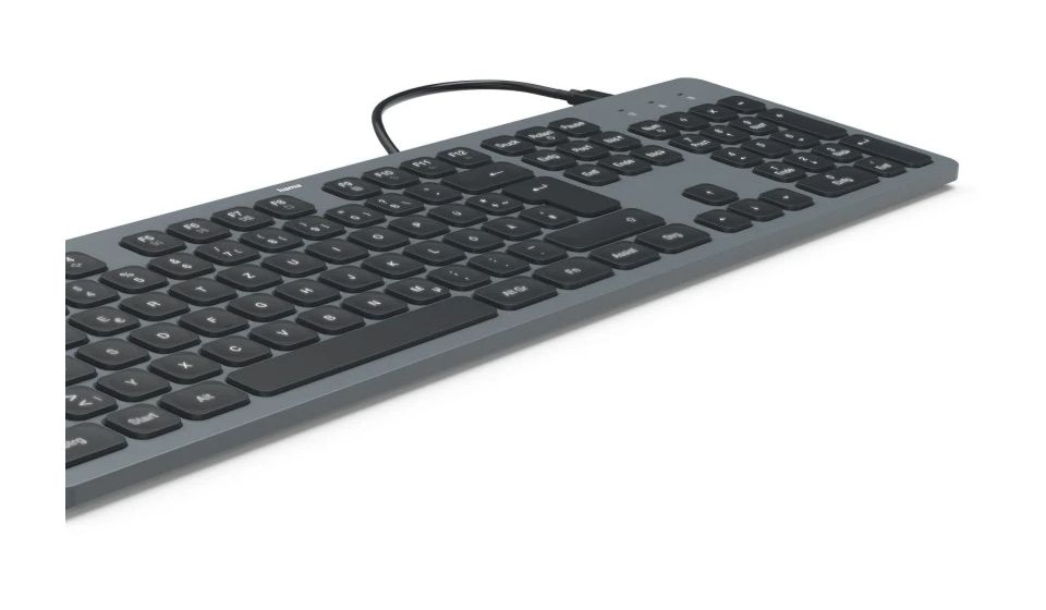 173058 CK-400 Heimbüro Tastatur USB (Schwarz, Dunkles Grau) 