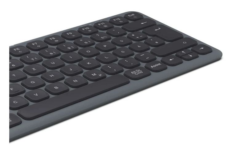 173059 WK-500 Heimbüro Tastatur RF Wireless + Bluetooth 2.4 GHz (Schwarz, Dunkles Grau) 