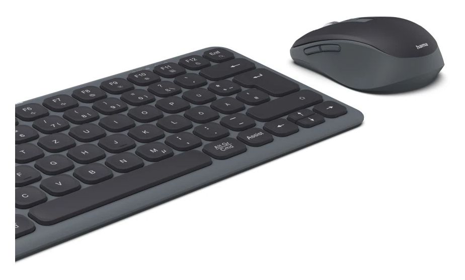 173061 WKM-500 Heimbüro Tastatur RF Wireless + Bluetooth 2.4 GHz  (Schwarz) 