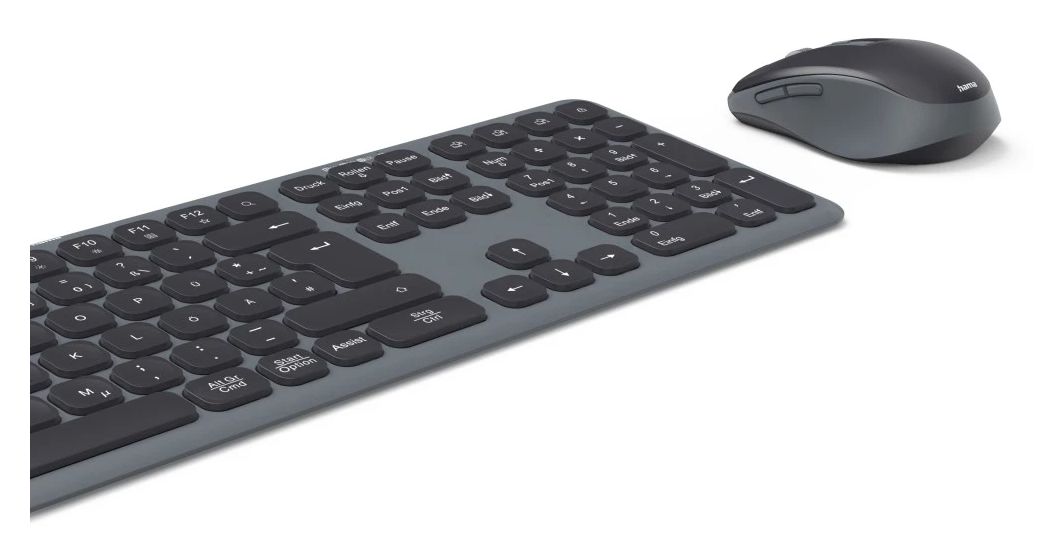 173065 WKM-550 Heimbüro Tastatur RF Wireless + Bluetooth 2.4 GHz  (Schwarz) 