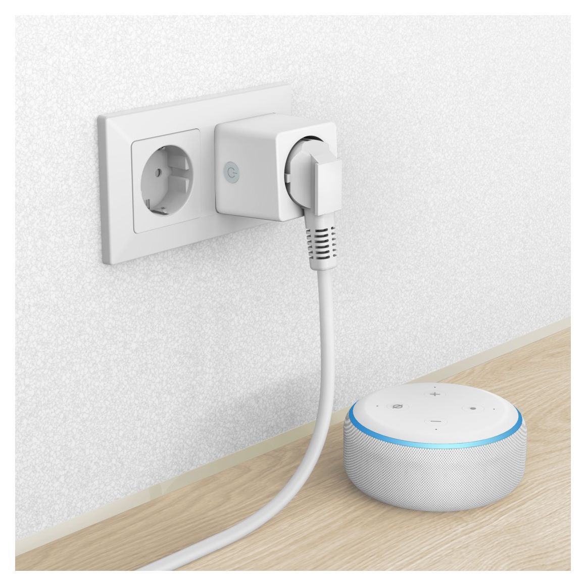 176575 WLAN-Steckdose "Mini", mit Stromverbrauchsmesser, per Sprache/App steuern 