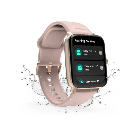 178620 6010 Digital 44 mm Smartwatch Quadratisch IP68 168 h  (Rose, Roségold) 