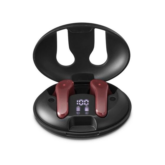 184168 Spirit Unchained In-Ear Bluetooth Kopfhörer Kabellos TWS 16 h Laufzeit  (Schwarz, Rot) 