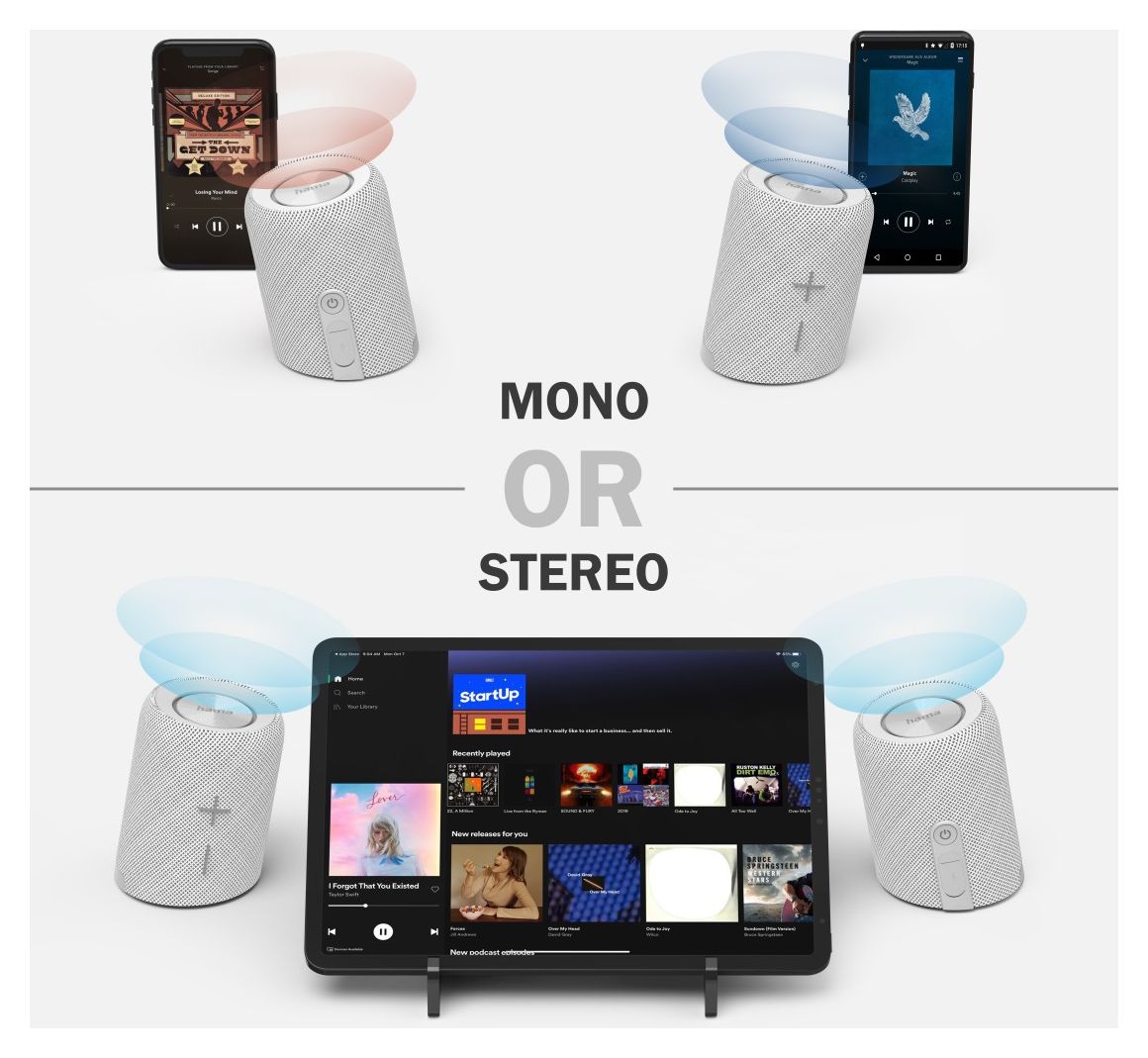 188223 Twin 3.0 30 W Bluetooth Lautsprecher IP67 Laufzeit bis 10 h  (Weiß) 