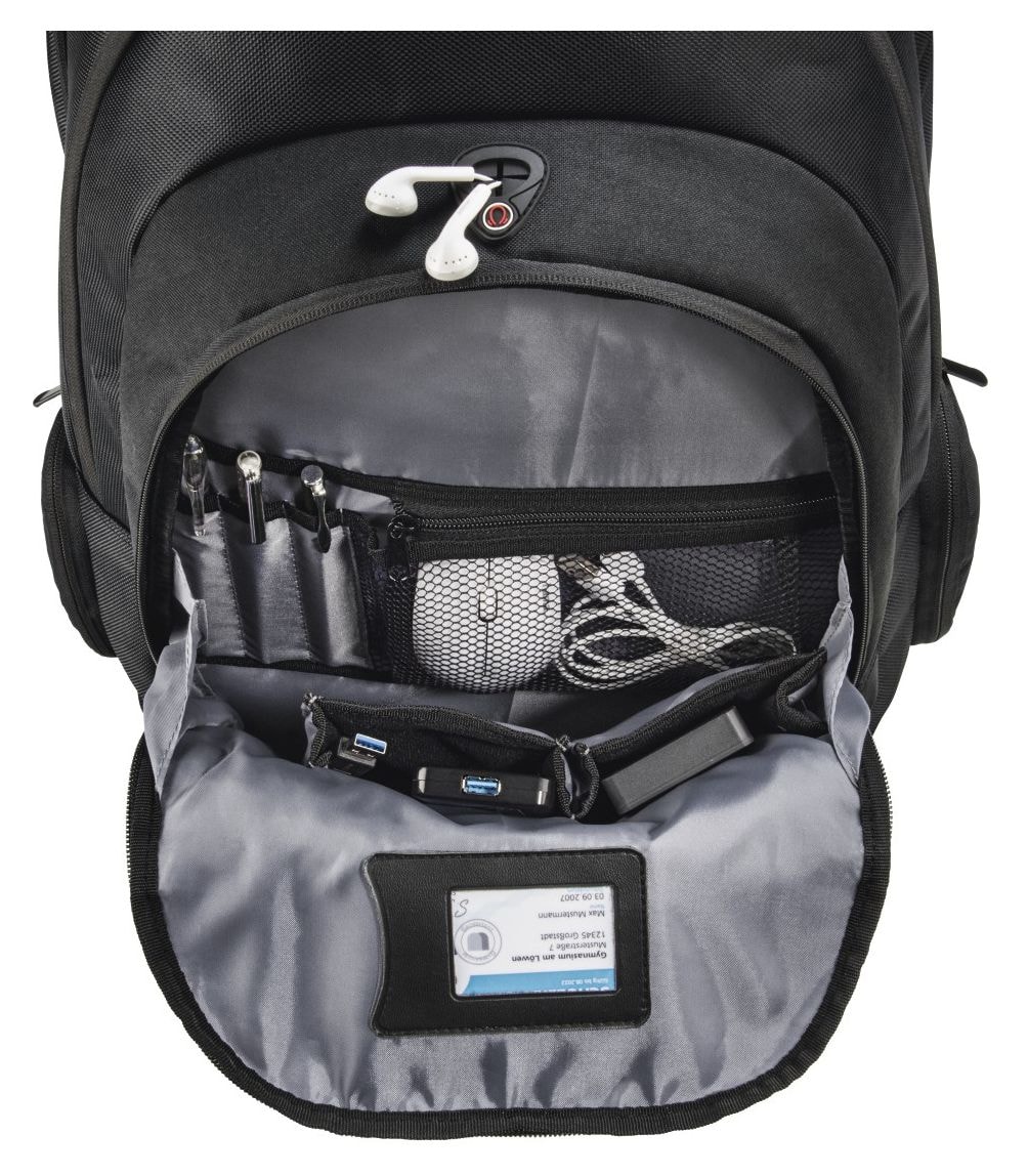 216488 Vienna Notebook-Rucksack bis 43,9 cm (17.3 Zoll) (Schwarz) 
