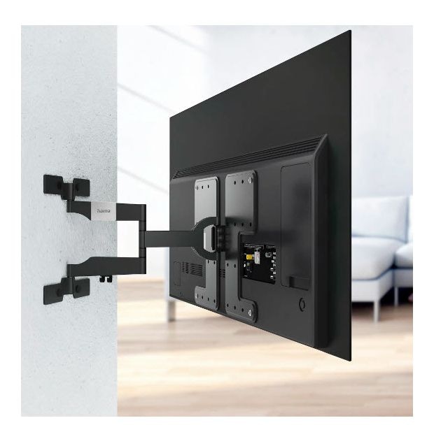 220852 ausziehbare und schwenkbare Wand Halterung 120° bis 2,29 m (90") 50 kg -12 - 3° neigbar 