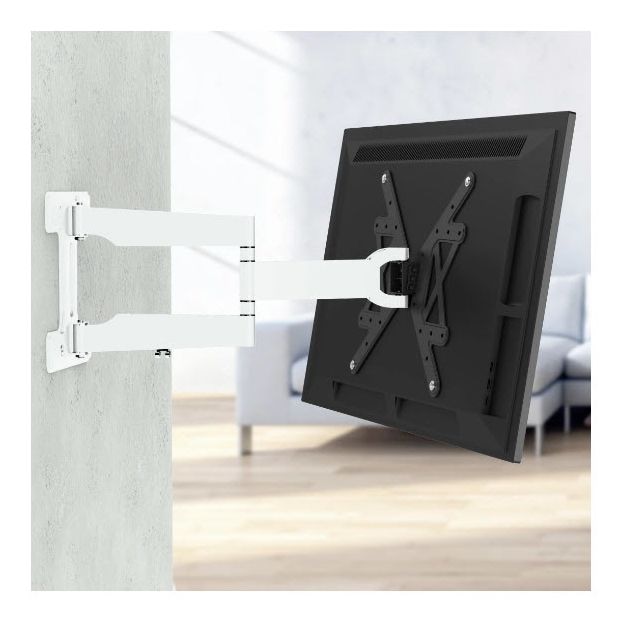 220854 Wandhalterung 180° schwenkbar bis 165,1 cm (65") 50 kg -12 bis 3° neigbar  (Schwarz/Weiß) 