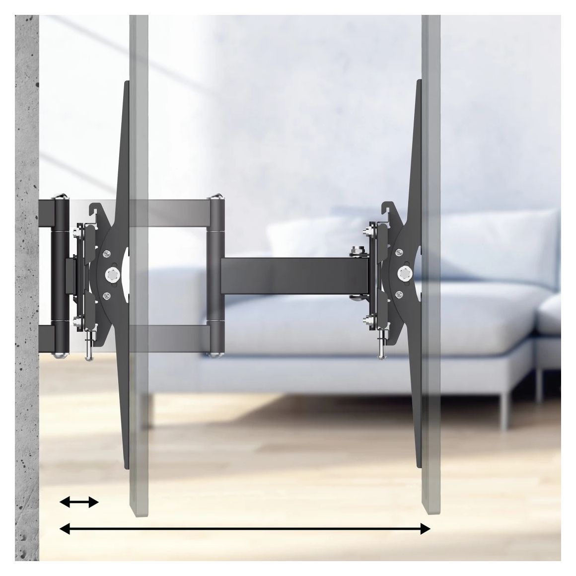 220898 TV Stand Wand Halterung 150° bis 2,16 m (85") 50 kg -15 - 15° neigbar 